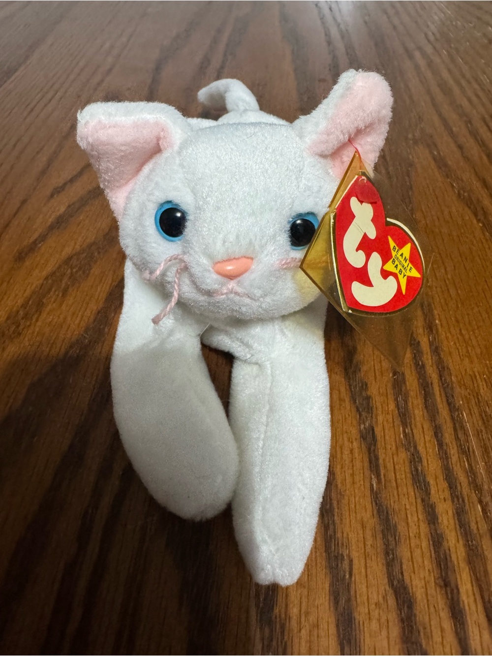 Ty Beanie Baby Flip White Cat Style 4012 1995 Vintage With Tags